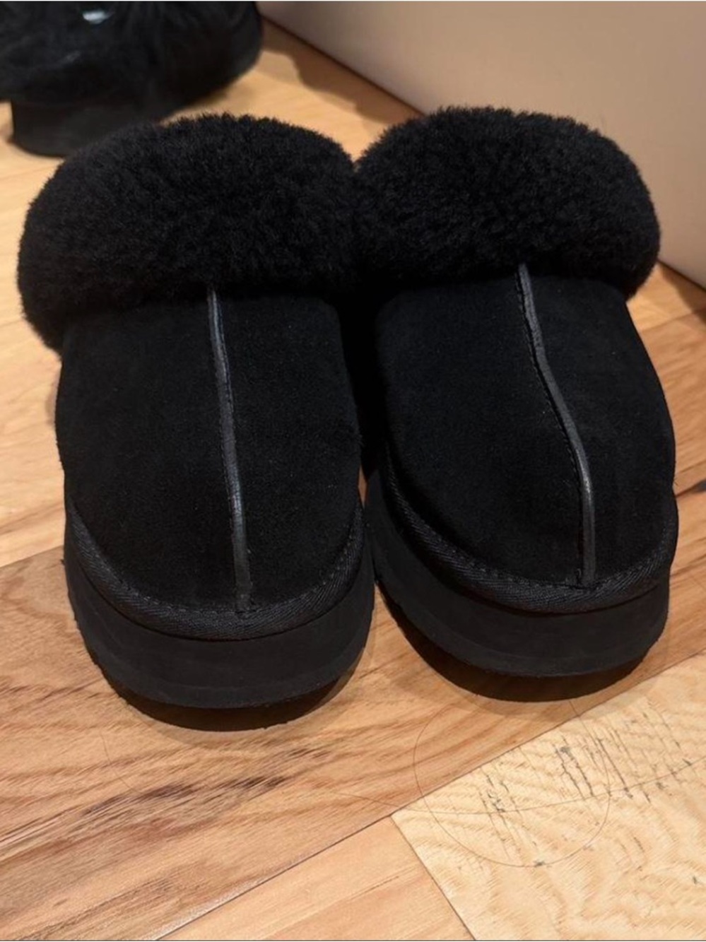 UGG Black disquette slippers